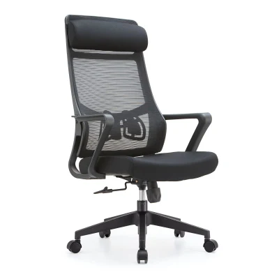 Mobilier de bureau à dossier haut réglable et rotatif Boss Manager exécutif noir pivotant pivotant ergonomique en tissu maillé chaise de bureau de jeu