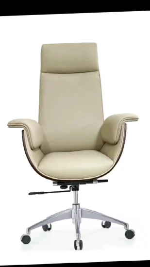 Chaise pivotante à dossier haut en cuir véritable noir, Design de luxe, meubles à hauteur réglable, chaise de patron de bureau